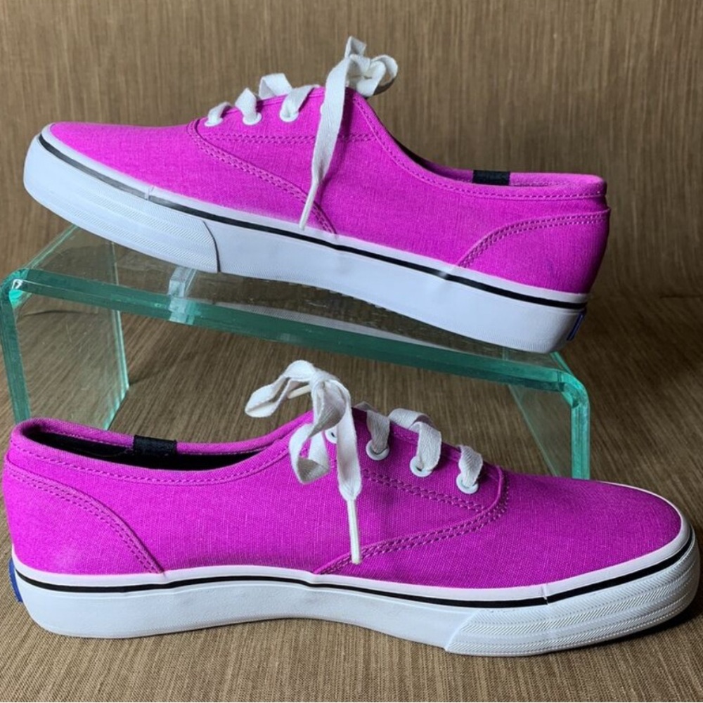 Ladies KEDS Double Dutch Sneaker WF46804 Canvas Low Cut, (Pink) Women’s 6.5